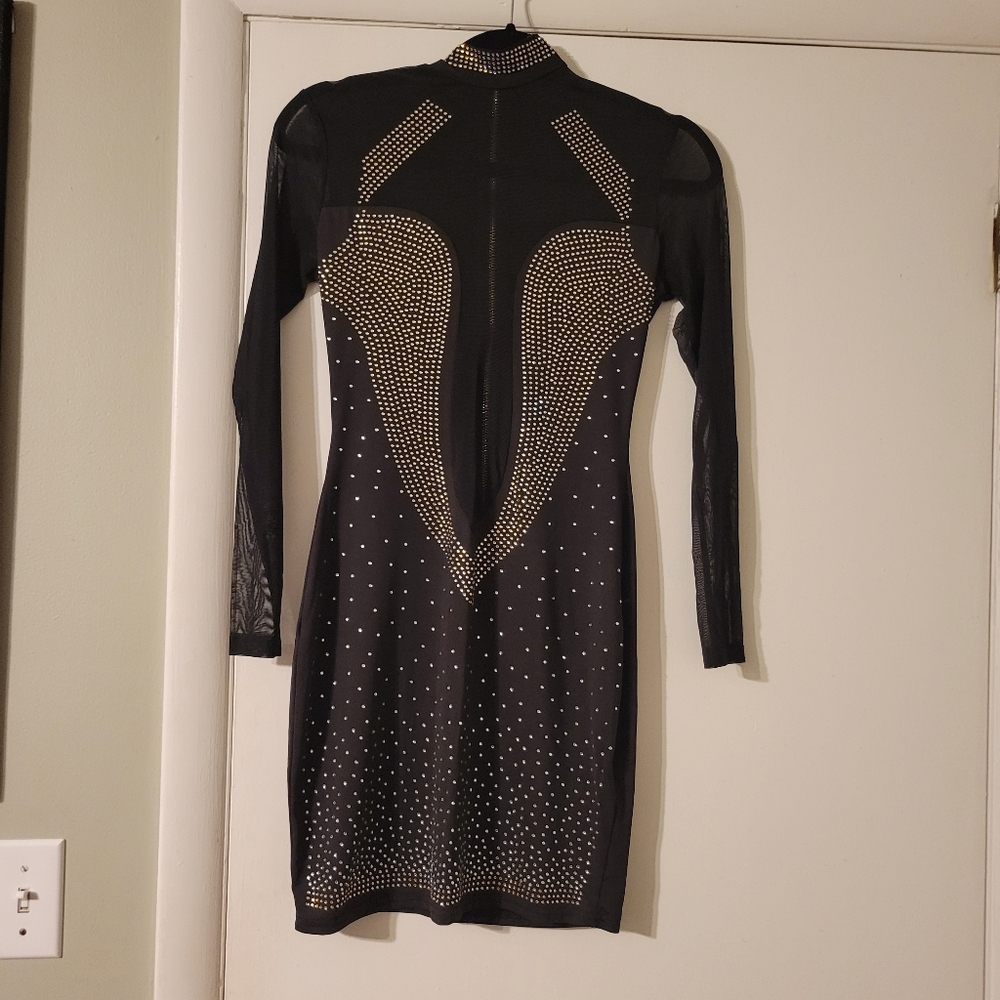 Black bling dress